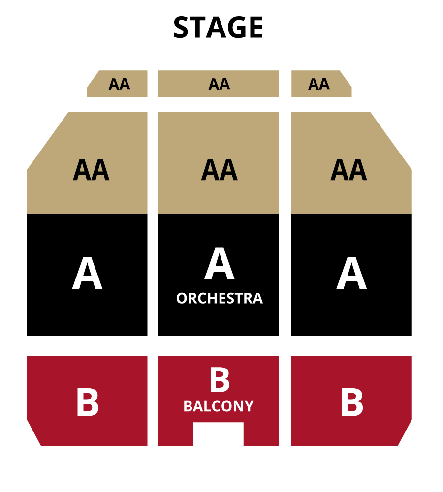 Seating chart for Pasadena Ambassador